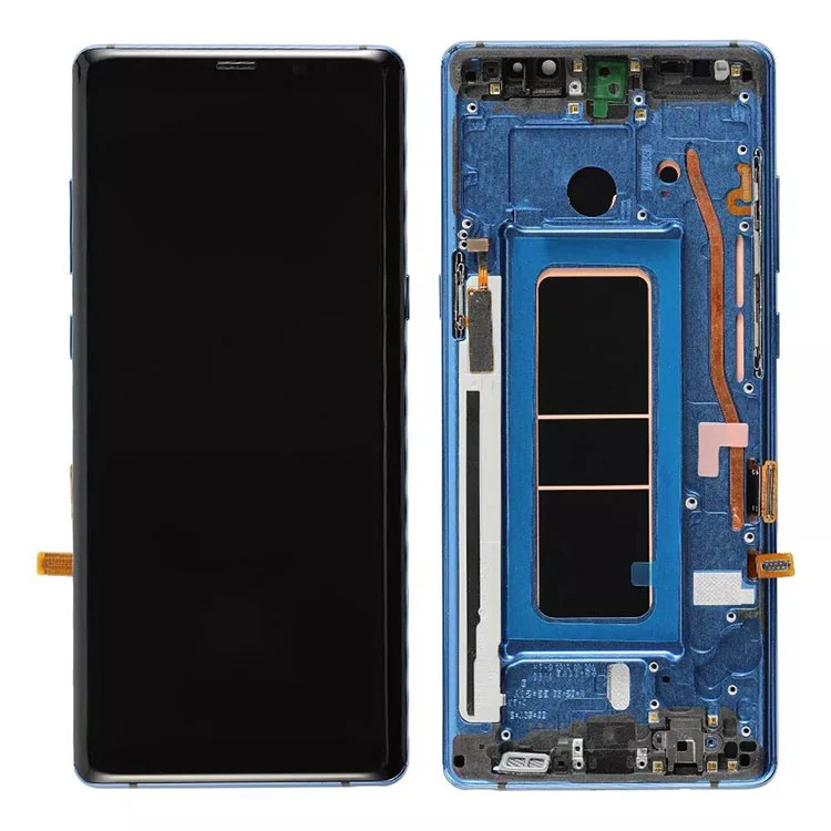 Pro Samsung Galaxy Note 8 LCD OLED displeje sestava digitalizátoru s rámcem